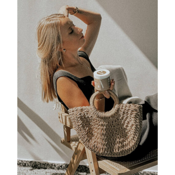 Zestaw opalający ze stylową torbą boho